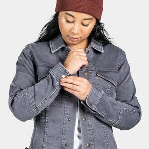 Dovetail Workwear thermal  denim trucker jacket, gray, medium